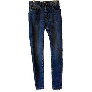 French Connection Size 0 Skinny Jeans Women's Blue Mid Rise Medium Wash 5-Pocket